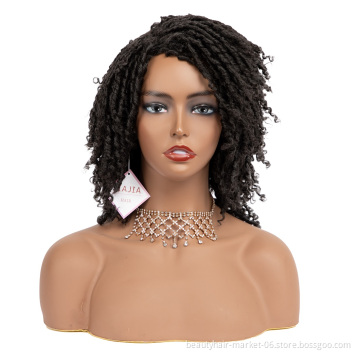 JIAJIA Cheap Synthetic Hair Wigs for Black Women African Short Dreadlocks Wig Faux Locs Crochet Hair Braided Wigs